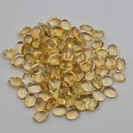 Natural Citrine Oval Cabochon Loose Gemstone Lot 127 Pcs 5*7 MM 100 CT