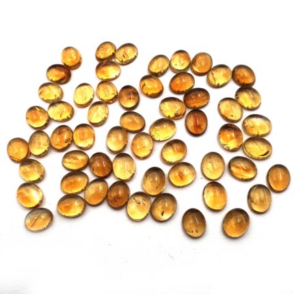 Natural Citrine Oval Cabochon Loose Gemstone Lot 38 Pcs 8*10 MM 102 CT