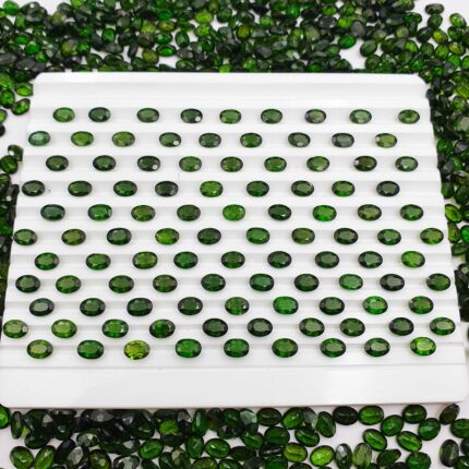 Natural Chrome Diopside Oval Cut Loose Gemstone 23 Pcs 20 CT 5x7 MM