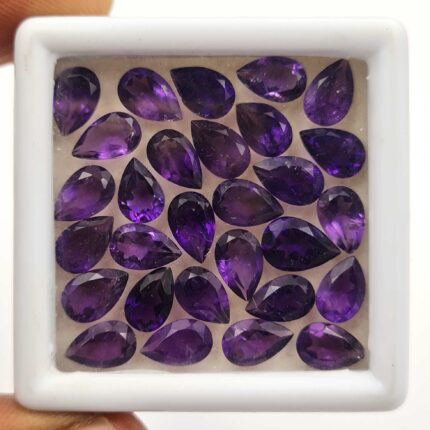 Natural African Amethyst Pear Cut Loose Stone Lot 5x7-5x8 MM 109 CT 142 Pcs