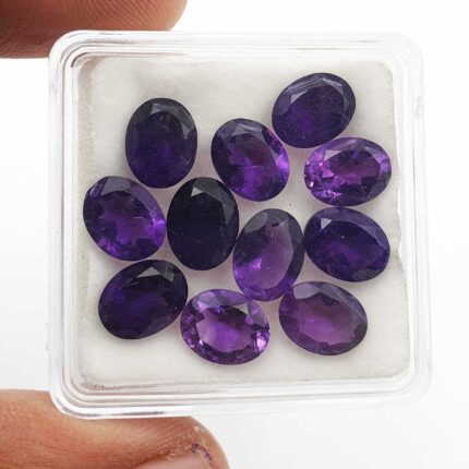 Natural African Amethyst Round Cut Loose Stone Lot 6 MM 10.60 CT 11 Pcs