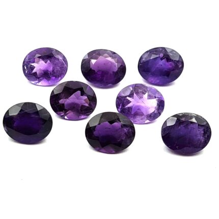 Natural African Amethyst Oval Cut Loose Stone Lot 9.5*12-10*12 MM 30 CT 8 Pcs
