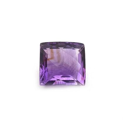Natural African Amethyst Square Checker Cut Gemstone Lot 12 MM 1 Pcs 9.60 CT