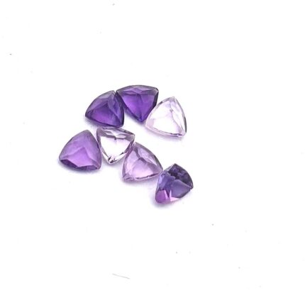 Natural African Amethyst Trillion Cut Stone Lot 3.5 MM 7 Pcs