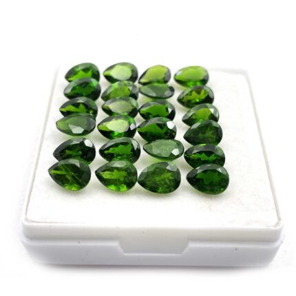 Natural Chrome Diopside Pear Cut Loose Gemstone 15 Pcs 10 CT 5*7 MM