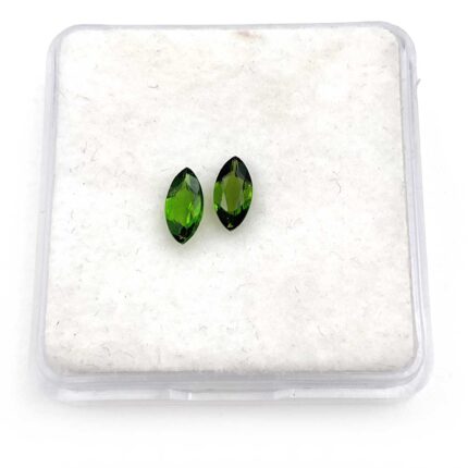 Natural Chrome Diopside Marquise Cut Loose Stone 2 Pcs 3.50*7 MM .40 CT