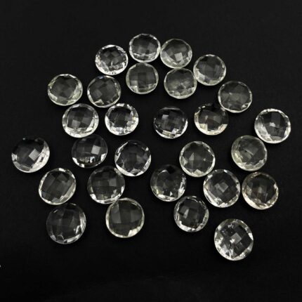 Natural Crystal Quartz Round Briolette Cut Loose Stone Lot 20 Pcs 12 MM 103 CT