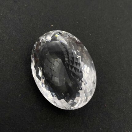 Natural Crystal Quart Oval Cut Flawless Loose Gemstone 25*34 MM 78 CT