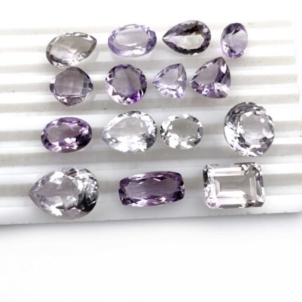 Natural Pink Amethyst Mix Cut & Shape Gemstone Lot 20 Pcs 8x12-14x19 MM 99 CT