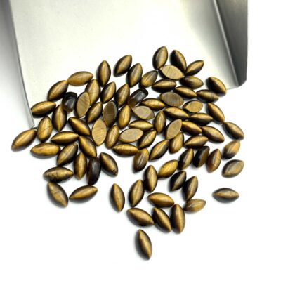 Natural Tiger Eye Marquise Flat Back Cabochon Loose Gemstone 116 Pcs 111 CT