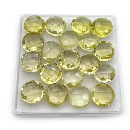 Natural Lemon Quartz Round Briolette Cut Stone Lot 34 Pcs 10 MM 100 CT