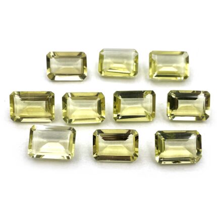Natural Lemon Quartz Octagon Cut Loose Gemstone Lot 16 Pcs 10*14 MM 100 CT