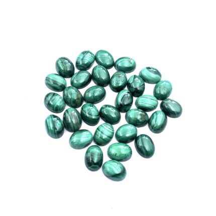 Natural Malachite Oval Cabochon Loose Stone 55 Pcs 6*8 MM 100 CT