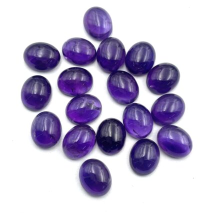 Natural African Amethyst Oval Cabochon Loose Gemstone Lot 30 Pcs 9x11 MM 110 CT