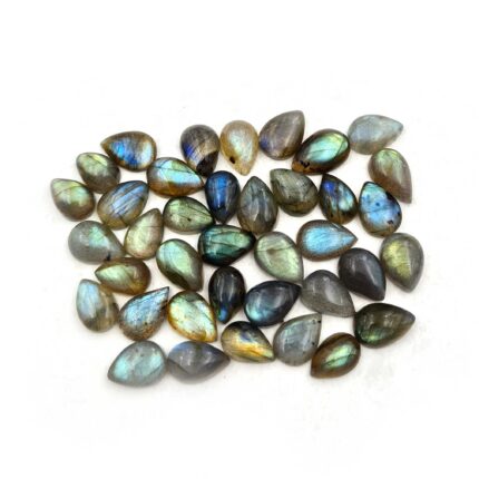 Natural Labradorite Pear Cabochon Gemstone Lot 25 Pcs 8*11-10*14 MM 101 CT
