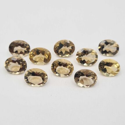 Natural Champagne Quartz Oval Cut Loose Stone 22 Pcs 8*10 MM 51 CT