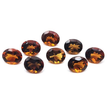 Natural Champagne Quartz Oval Cut Loose Gemstone Lot 8 Pcs 8*10 MM 19 CT