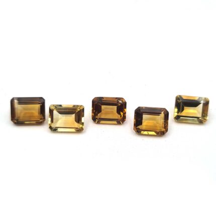 Natural Champagne Quartz Octagon Cut Loose Gemstone Lot 5 Pcs 7*9 MM 10.7 CT