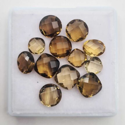 Natural Beer Quartz Mix Briolette Cut Loose Gemstone Lot 12 Pcs 6-8 MM 18 CT