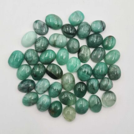 Natural Socoto Emerald Oval Cabochon Stone Lot 25 Pcs 8.5*10.5-9*12 MM 100 CT