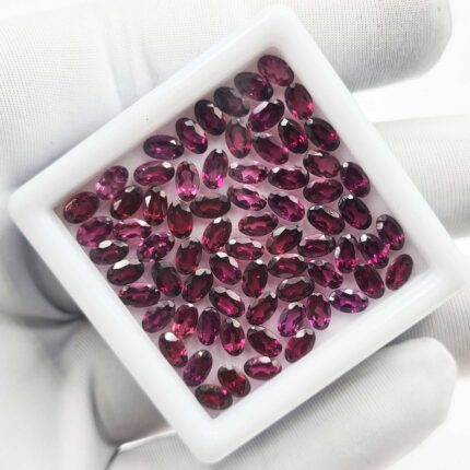 Natural Rhodolite Garnet Oval Cut Loose Gemstone Lot 3*5 MM 30 CT 104 Pcs