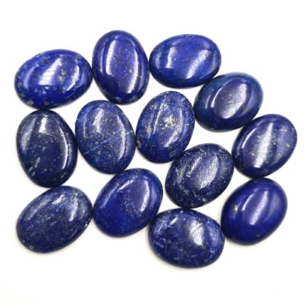 Natural Lapis Lazuli Oval Shape Cabochon Loose Stone Lot 7 Pcs 15*20 MM 106 CT