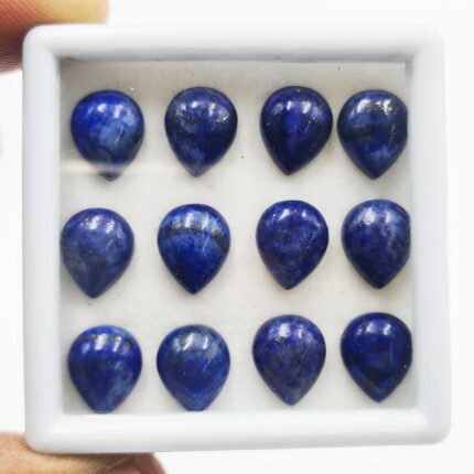 Natural Lapis Lazuli Pear Shape Cabochon Loose Stone Lot 25 Pcs 9*11 MM 100 CT
