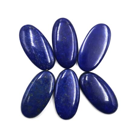 Natural Lapis Lazuli Oval Shape Cabochon Loose Stone Lot 6 Pcs 15*30 MM 141 CT