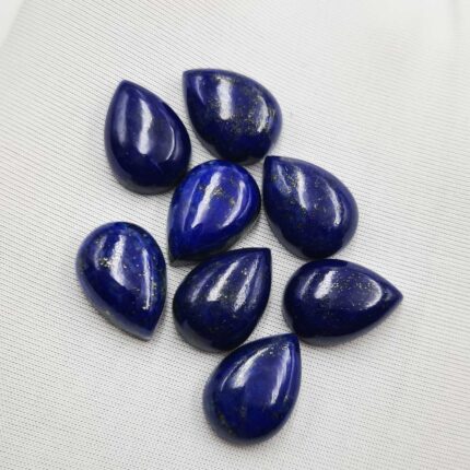 Natural Lapis Lazuli Pear Cabochon Loose Gemstone Lot 8 Pcs 9*13 MM 44 CT