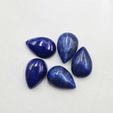 Natural Lapis Lazuli Pear Cabochon Loose Gemstone Lot 5 Pcs 8*12 MM 19 CT