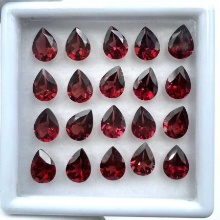 Natural Red Garnet Pear Cut Loose Gemstone Lot 6*8 MM 100 CT 87 Pcs
