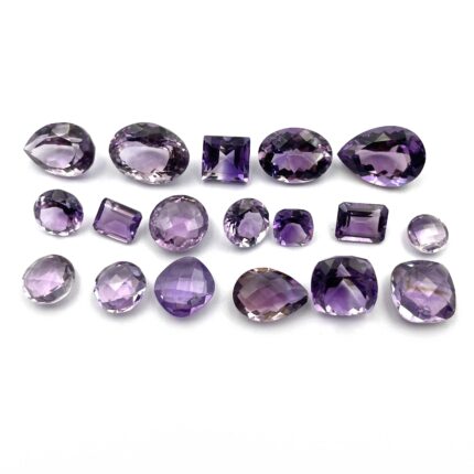 Natural Brazilian Amethyst Mix Cut & Shape Gemstone Lot 23Pcs 7x9-15x20 MM 102CT