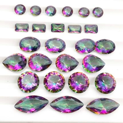 Mystic Quartz Mix Cut Loose Gemstone Rainbow Mystic Lot 76 Pcs 5-14 mm 100 CT